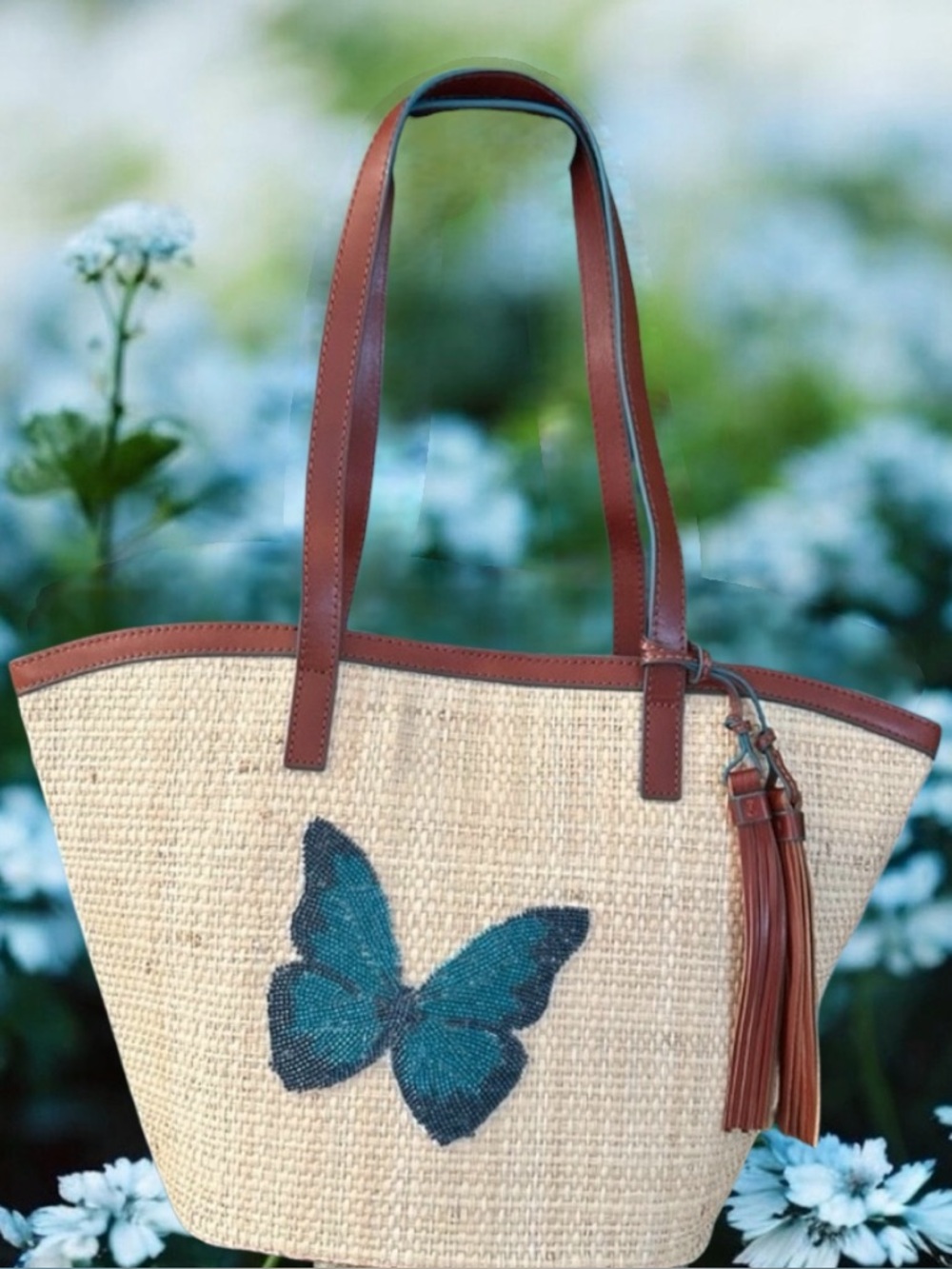 Patricia Nash Marconia Tote Bag Beaded Raffia Collection Stunning NEW $269 MSRP - Picture 10 of 15